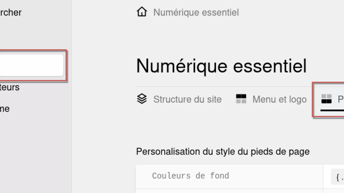 Image d'illustration de la page Modifier le pied de page