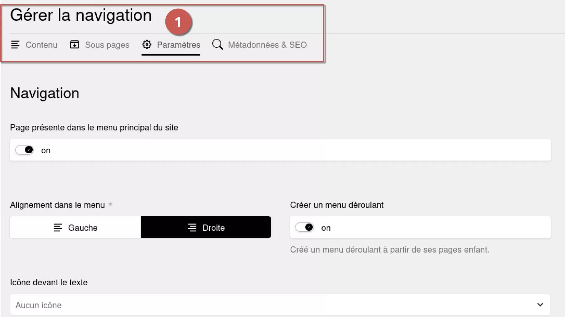 Image d'illustration de la page Navigation secondaire