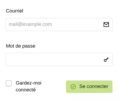 Formulaire de connexion à l’espace d’administration