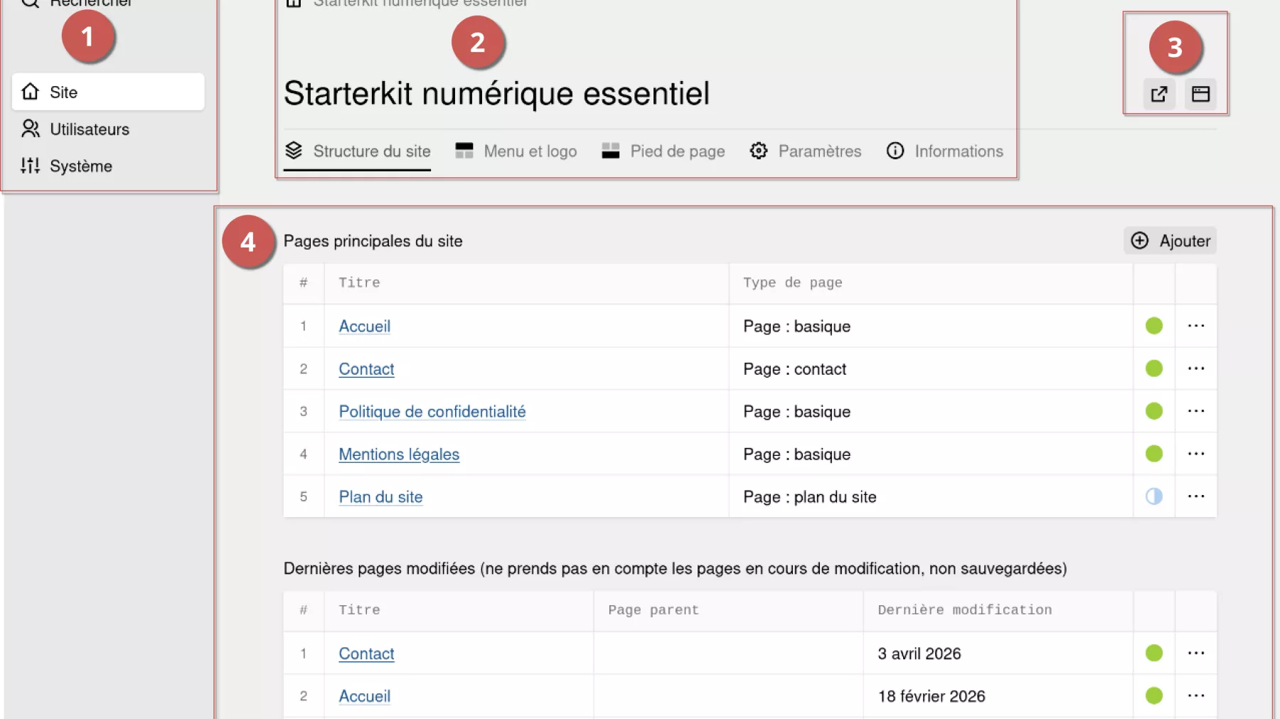 Image d'illustration de la page Présentation de l’interface